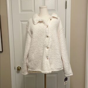 Elegant Cream Teddy Jacket